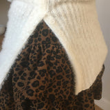 Baen Leopard print frill mini skirt