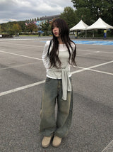 ニッパーカットバルーンデニムワイドパンツ