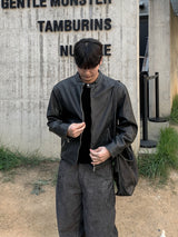 Vintage biker leather jacket