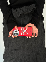 ribbon stud case (red)
