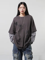 (UNISEX) ハイプレイヤードオーバーフィットTシャツ
