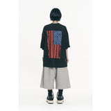 One-Tuck Line Bermuda Sweatpants - Melange Grey