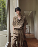 Saffy Linen Two Pocket Crop Jacket