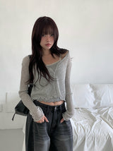 Suha Lace Square Ribbed Sleeveless