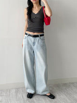 516 Washed Wide Denim Pants