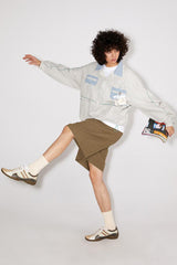 Retro multi-button simple breathable casual shorts for summer