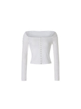 Off shoulder shawl top (Ivory)