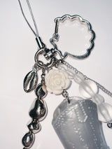 Silver Boots Pendant Keyring Charm with Strap