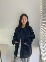 ポルペンフリルラウンドロングスリーブTシャツ
