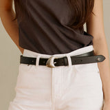 BL010 Western Unisex Leather Belt 27 mm Black