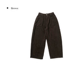 Forman Corduroy Brushed Adjust Wide Pants