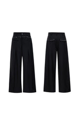 Deconstructed Wool Blend Suit Trousers
