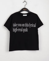 テイキレタリングセミクロップショートスリーブTシャツ