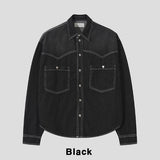 Kor ウエスタンデニムクロップシャツ