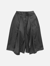 Flare Button Wide Bermuda Pants (3c)