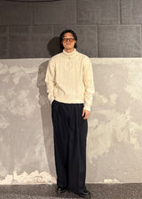 High-neck half zip-up knit 5COLOR