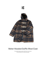 [ORIGINAL] Meter Check Hooded Duffle Coat