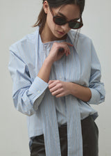 STRIPE TIE BLOUSE