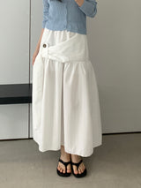 Bay Shirred Banding Long Skirt