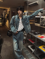 [PREMIUM/MADE] Signature mold crop denim jacket