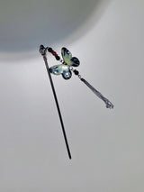 Black goth butterfly ornamental hairpin_2