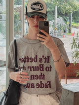 バタープリントショートスリーブTシャツ