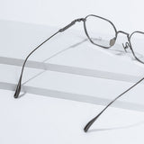 Knouun Square titanium glasses CODE. 102. A Dark Gray