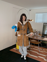 Camel Boa Hood Duffle Mustang Coat