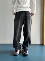 Kane Teen ウォッシュ加工ワイドデニムパンツ 2C