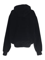 vintage fold denim hoodie zip-up