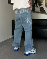 PD Handle Embroidered Denim Pants (3C)
