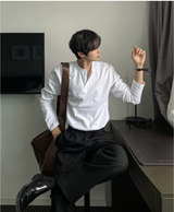 cosyharu henly-neck boonddo long-sleevd shirt
