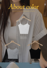 ベーシッククロップレイヤードキャップスリーブレス(3color)