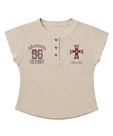 Blessed Henley Neck Waffle Slim Fit T-shirt