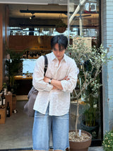 Lua cutting bermuda denim pants
