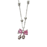 トゥインクルリボンチェーンネックレス(2 COLORS)