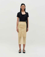 Cowl Neck Scarf T-Shirt _ BLACK