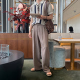 LMN Cool linen bendable pintuck slacks (4 colors)