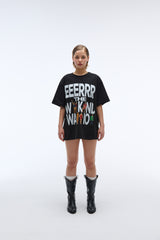 ウィークエンドウォリアーピーポーアートワークTシャツ (ブラック)