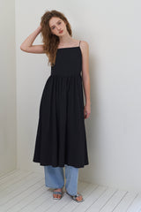 Summer tie dress_black