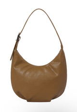 CEDAR SOFT LEATHER HALF-MOON HOBO BAG (3COLOR)