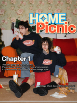 ヴィンテージチェック [Homecnic] ネイビースウェットシャツ