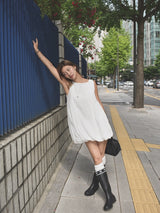 Lace Ribbon Rainboots - Black