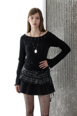 MINI CHECK LAYERED SKIRT