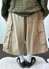 Nidi Multi Pocket Cotton Cargo Bermuda Shorts 3color