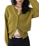 Olly Shirred Sleeve Knit Cardigan