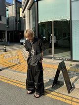Deep ocean denim set up shirt 2C