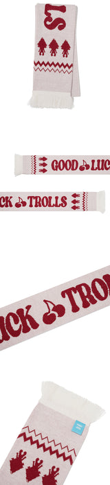 TROLLS JACQUARD KNIT MUFFLER - IVORY