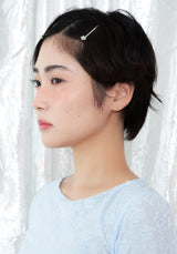 [2SET] petit flower hair pin - silver