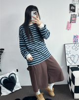 SNAP OVER BASIC BERMUDA PANTS 🩵💕🧸🤎8COLOR